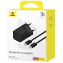 Nabíječka Baseus GaN5 30W USB-C (1m) - černá