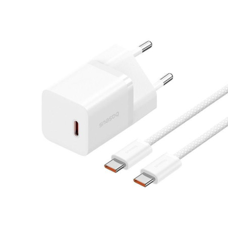 Nabíječka Baseus GaN5 30W USB-C 1m bílá