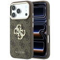 Kryt Guess 4G & BIG STRASS LOGO iPhone 18 Pro Max - hnědý