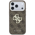 Kryt Guess 4G & BIG STRASS LOGO iPhone 18 Pro Max - hnědý