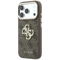 Kryt Guess 4G & BIG STRASS LOGO iPhone 18 Pro Max - hnědý