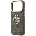 Kryt Guess 4G & BIG STRASS LOGO iPhone 18 Pro Max - hnědý
