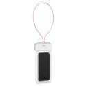 BASEUS ACFSD-D24 Vodotěsné IPX8 pouzdro pro mobilní telefon až 7,2", bílo-růžové