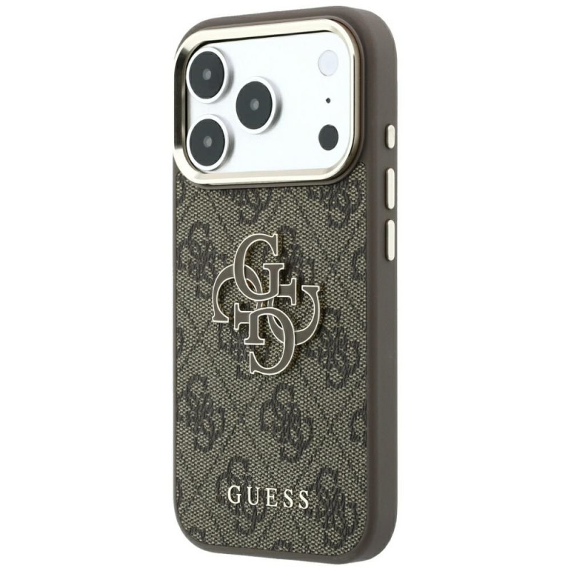 Kryt Guess 4G & BIG RESIN LOGO pro iPhone 18 Pro Max - hnědý