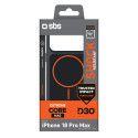Kryt SBS D3O CORE pro iPhone 18/17 Pro Max - černá/oranžová