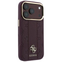 Kryt Guess STRIPE PEONY 4G Logo pro iPhone 18 Pro Max - burgundy
