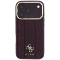 Kryt Guess STRIPE PEONY 4G Logo pro iPhone 18 Pro Max - burgundy