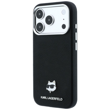 Kryt Karl Lagerfeld Choupette Head Metal pro iPhone black