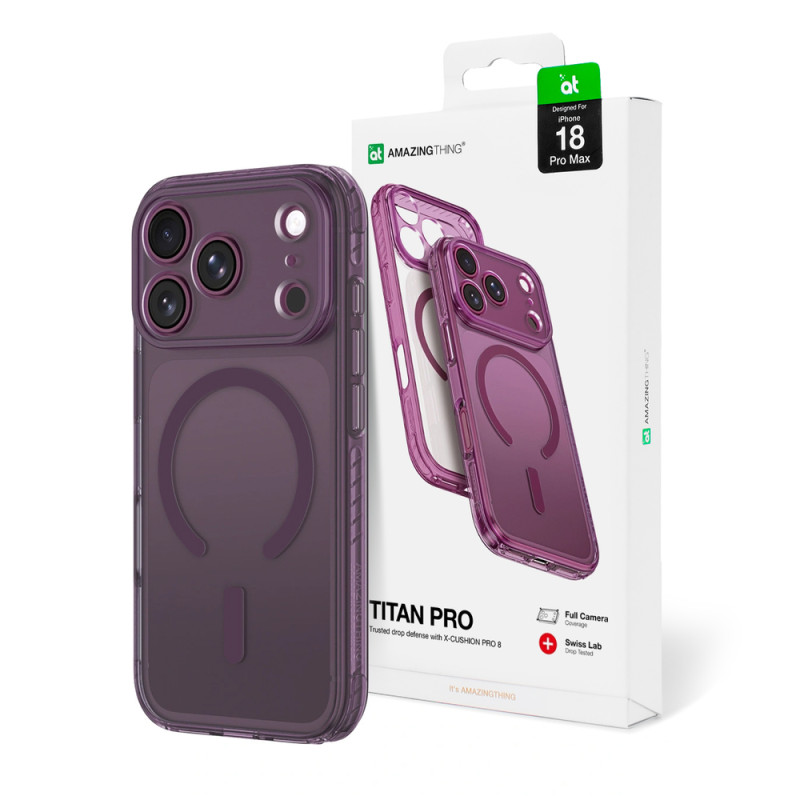 Kryt AmazingThing TITAN PRO pro iPhone 18 Pro Max - fialová
