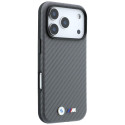 Kryt BMW M Carbon Metal Logo MagSafe pro iPhone 18 Pro Max - šedý