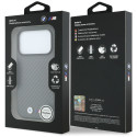 Kryt BMW M Carbon Metal Logo MagSafe pro iPhone 18 Pro Max - šedý