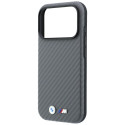 Kryt BMW M Carbon Metal Logo MagSafe pro iPhone 18 Pro Max - šedý