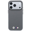 Kryt BMW M Carbon Metal Logo MagSafe pro iPhone 18 Pro Max - šedý