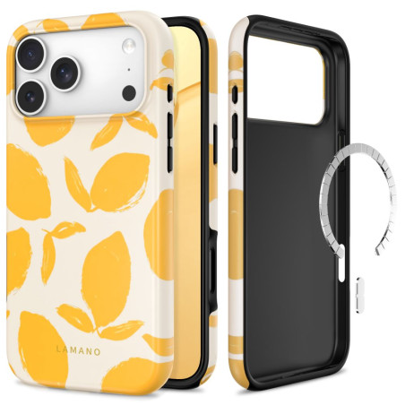 Kryt Tech-Protect LAMANO MagSafe iPhone 18 Pro Max - žlutá/bílá