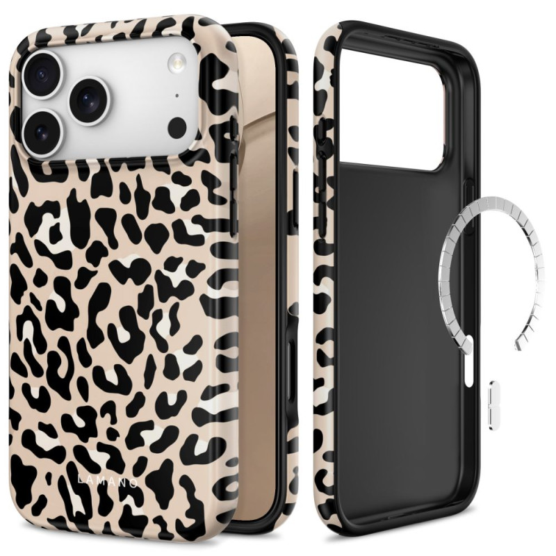 Kryt Tech-Protect LAMANO MagSafe pro iPhone 18 Pro Max / 17 Pro Max - béžová/černá