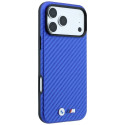Kryt BMW M Carbon Metal Logo pro iPhone 18 Pro Max/17 Pro Max - modrý