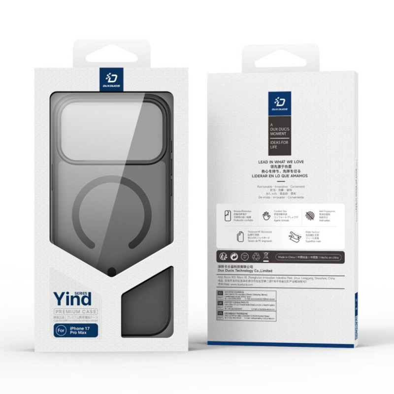 Kryt Dux Ducis YIND pro iPhone 18 Pro / 17 Pro - černý (MagSafe, open ring)