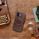 Kryt OEM GENTLEMAN MAG COVER iPhone 18 Pro - hnědá