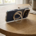 Kryt OEM FRAME CIRCLE STAND iPhone 18 Pro - transparentní