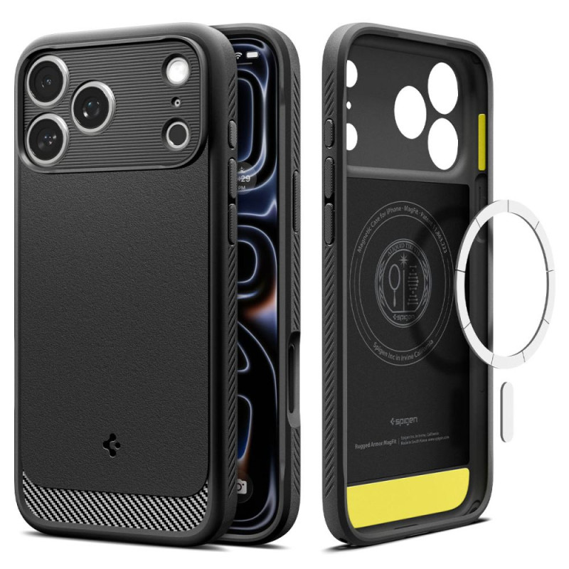 Kryt Spigen RUGGED ARMOR Magsafe pro iPhone 18 Pro / 17 Pro - matná černá