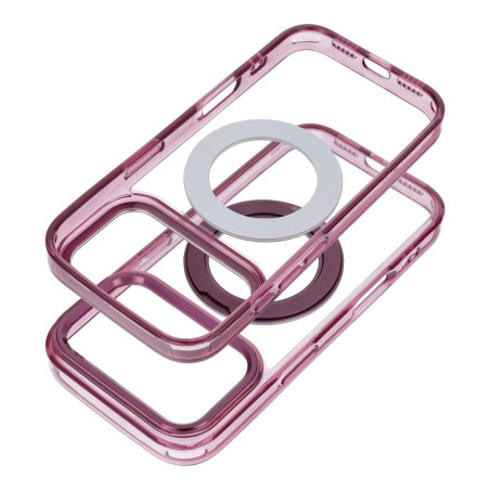 Kryt OEM FRAME CIRCLE STAND iPhone 18 Pro/17 Pro - bordó