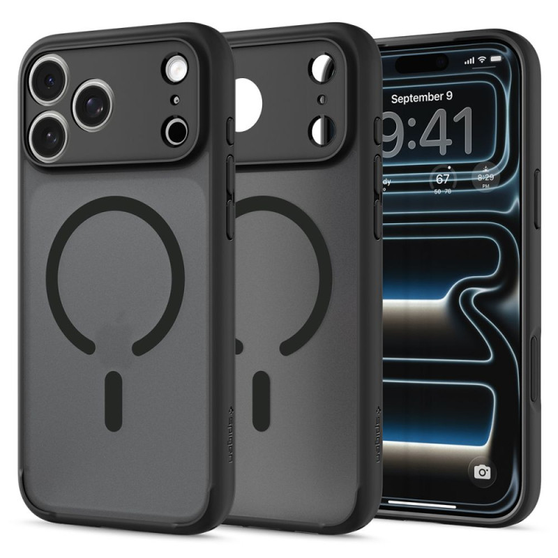 Kryt Spigen ULTRA HYBRID MagSafe pro iPhone 18 Pro / 17 Pro - frost black