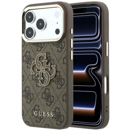 Kryt Guess 4G & Big Resin Logo pro iPhone 18 Pro – hnědý