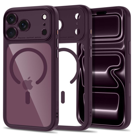 Kryt Tech-Protect MagPeak iPhone 18 Pro/17 Pro – clear burgundy