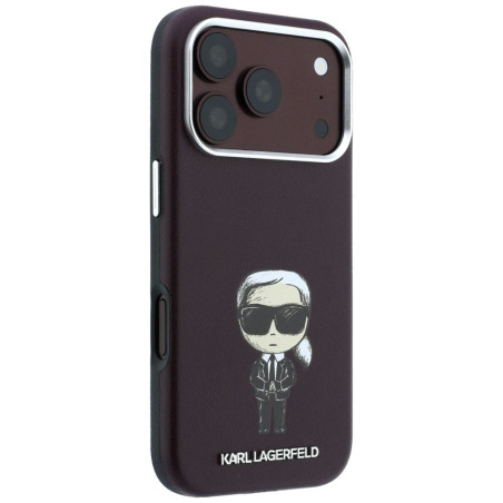 Kryt Karl Lagerfeld IKONIK SKETCH iPhone 18 Pro - burgundy