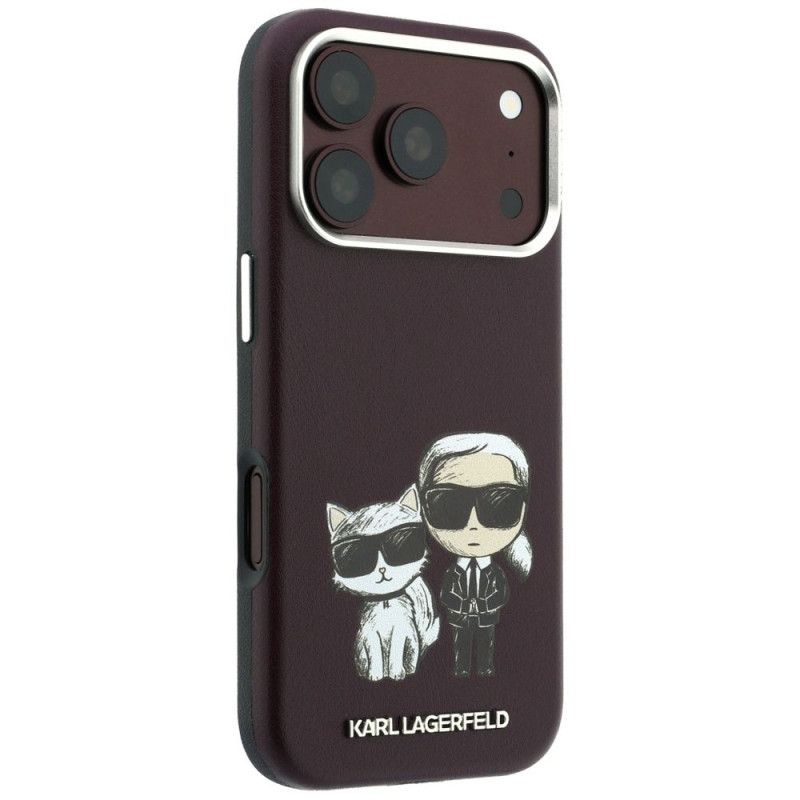 Kryt Karl Lagerfeld iPHONE 18 Pro /17 Pro kompatibilní s MagSafe - burgudny