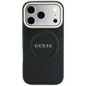 Kryt Guess MagSafe iPhone 18 Pro Saffiano Peony Ring černý