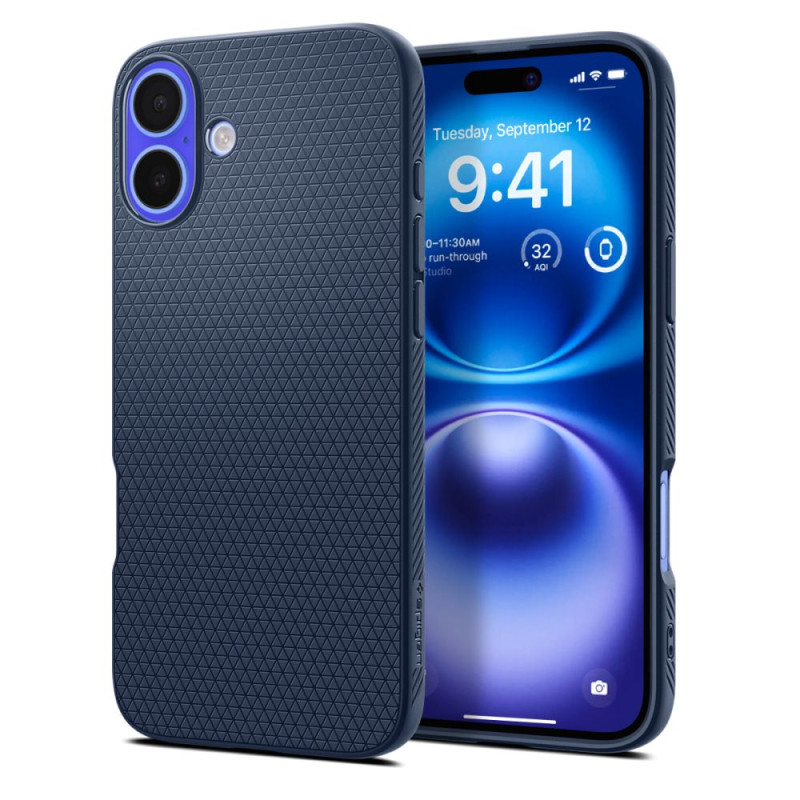 Pouzdro Spigen Liquid Air pro iPhone 16 - modré