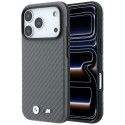 Kryt BMW M Carbon Metal Logo MagSafe pro iPhone 18 Pro – šedý