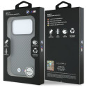 Kryt BMW M Carbon Metal Logo MagSafe pro iPhone 18 Pro – šedý