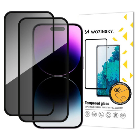 Wozinsky Privacy Glass pro iPhone 18 Pro - black (2 ks)