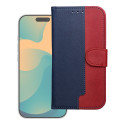 Split Book flip pouzdro pro iPhone 17/18 Pro Max - tmavě modrá / červená