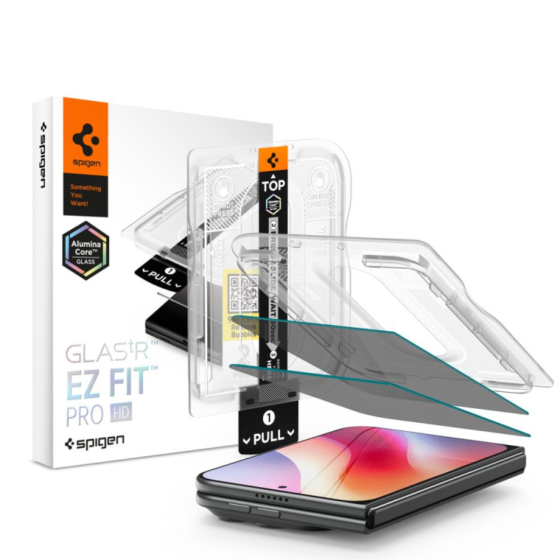 Spigen Glas.tR EZ Fit Pro Privacy Tvrzené sklo s filtrem soukromí pro iPhone Duo (2 ks)