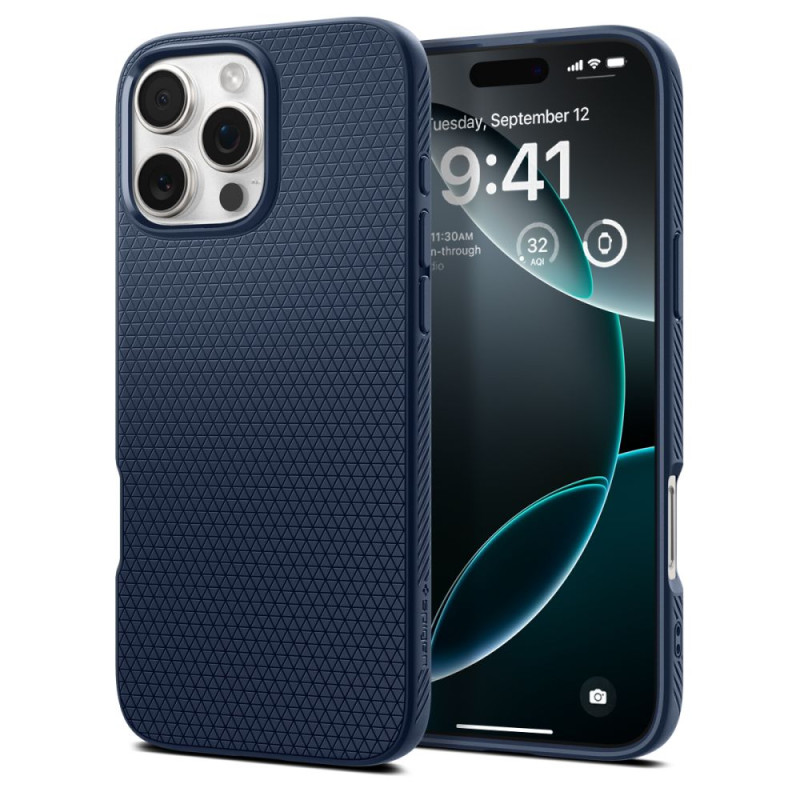 Pouzdro Spigen Liquid Air pro iPhone 16 Pro Max - modré