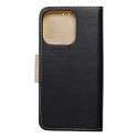 Flipové pouzdro Fancy Book iPhone 15 PRO černé/zlaté