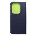 Flip pouzdro Fancy Book pro Redmi NOTE 13 PRO tmavě modré/limetkové