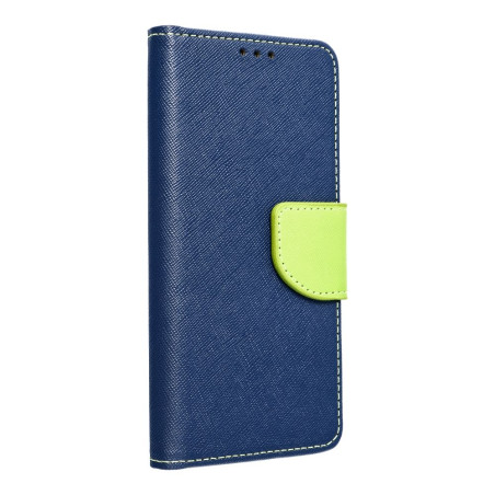 Kryt Fancy Book pro Redmi NOTE 14 5G - tmavě modrý/limetkový