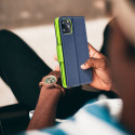 Kryt Fancy Book pro Redmi NOTE 14 5G - tmavě modrý/limetkový