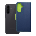 Kryt (flip pouzdro) FANCY Book pro Samsung A37 - tmavě modrý/limetkový