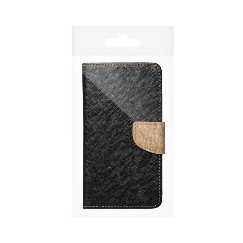 Pouzdro Kryt Fancy Book pro Samsung A37 - černá/zlatá