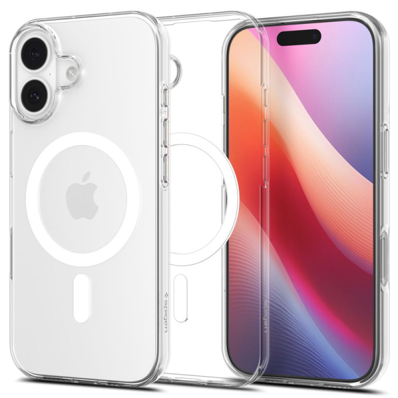 Pouzdro Spigen Liquid Crystal Mag MagSafe pro iPhone 17 – Clear/White