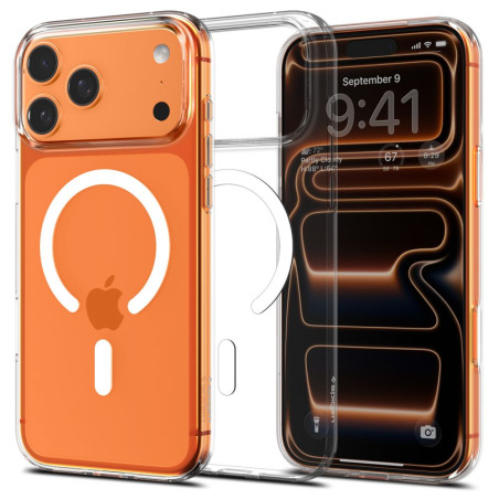 Pouzdro Spigen Liquid Crystal Mag MagSafe pro iPhone 17 Pro Max – Clear/White