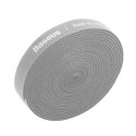 BASEUS ACMGT-F0G Rainbow Circle Velcro Straps - páska na suchý zip pro organizaci kabelů, 3m, šedá