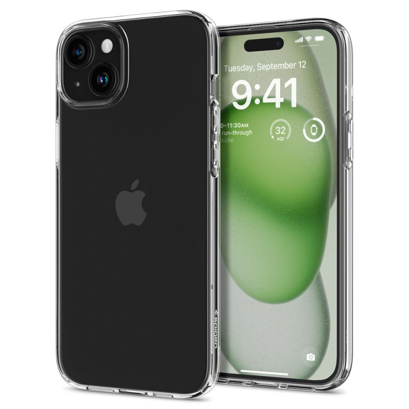 Pouzdro Spigen Liquid Crystal pro iPhone 15 Plus – Crystal Clear