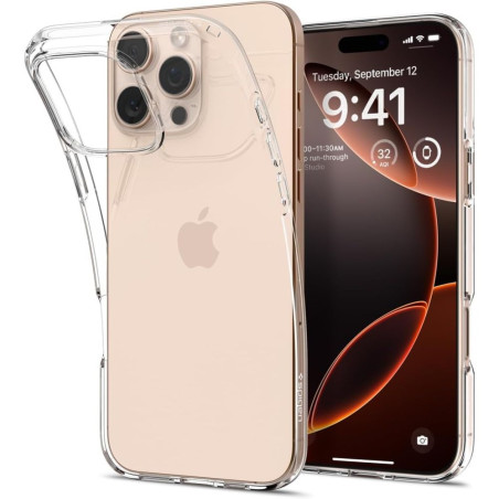 Pouzdro Spigen Liquid Crystal pro iPhone 16 Pro – Crystal Clear