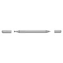 BASEUS ACPCL-0S Prémiový stylus 2v1 pro kapacitní displeje, stříbrný
